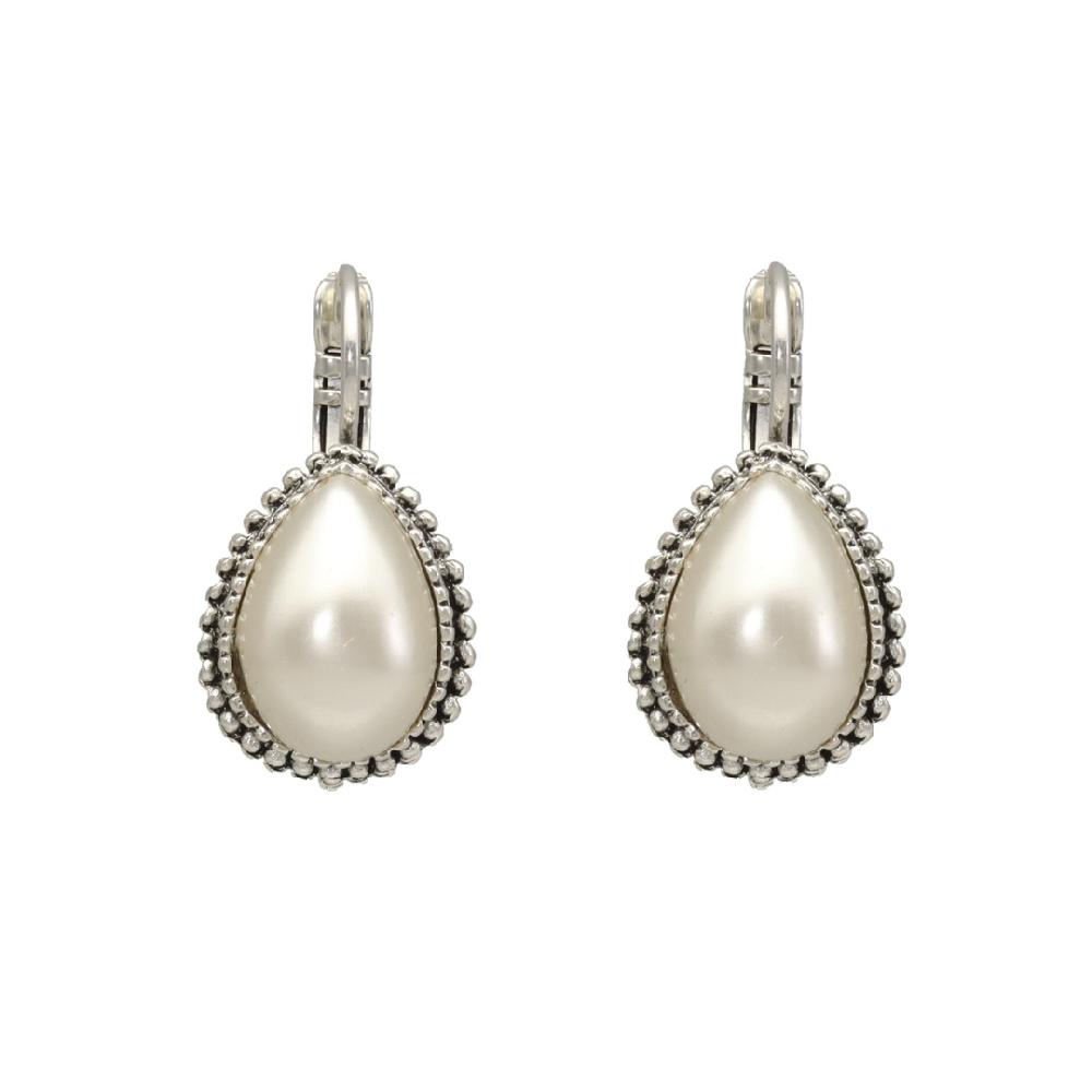 camps & camps oorbellen Pearl White