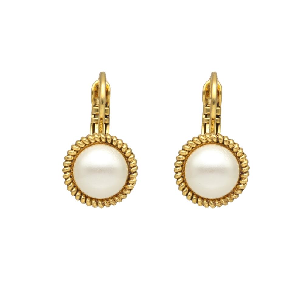 camps & camps oorbellen Pearl White