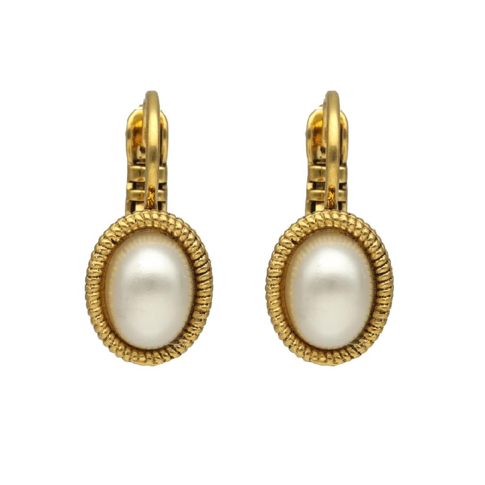 camps & camps oorbellen Pearl White