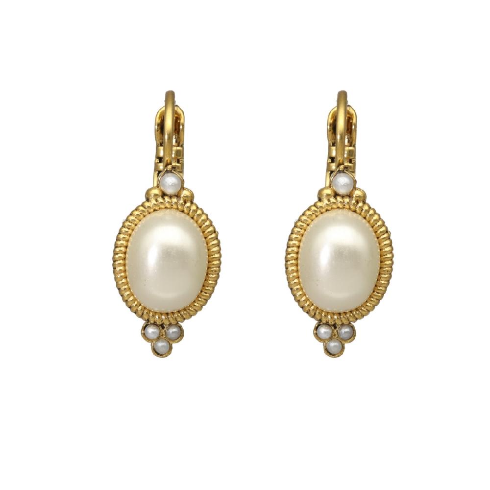 camps & camps oorbellen Pearl White