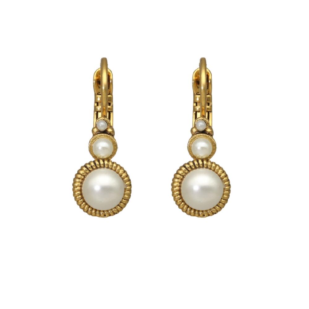 camps & camps oorbellen Pearl White