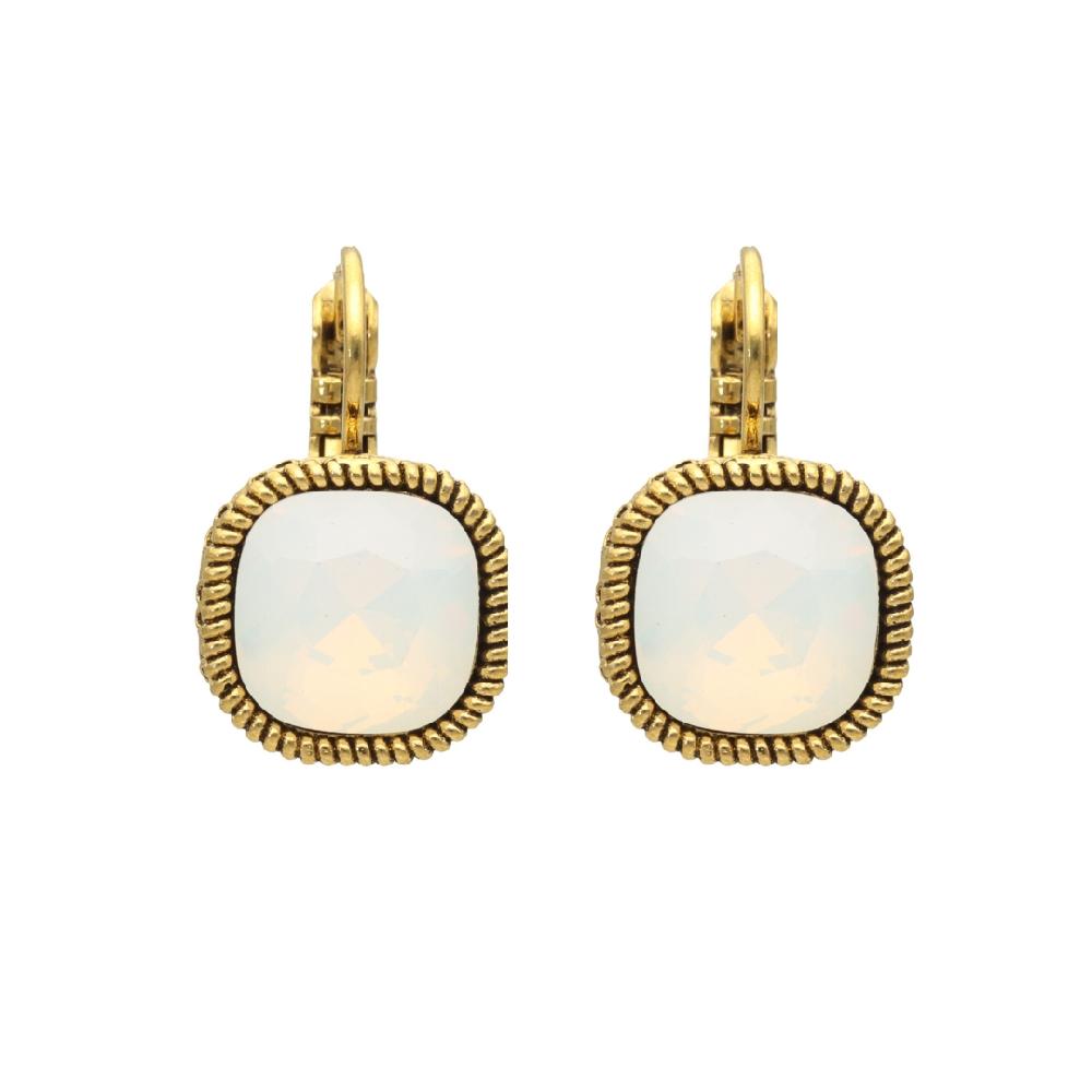 camps & camps oorbellen White Opal