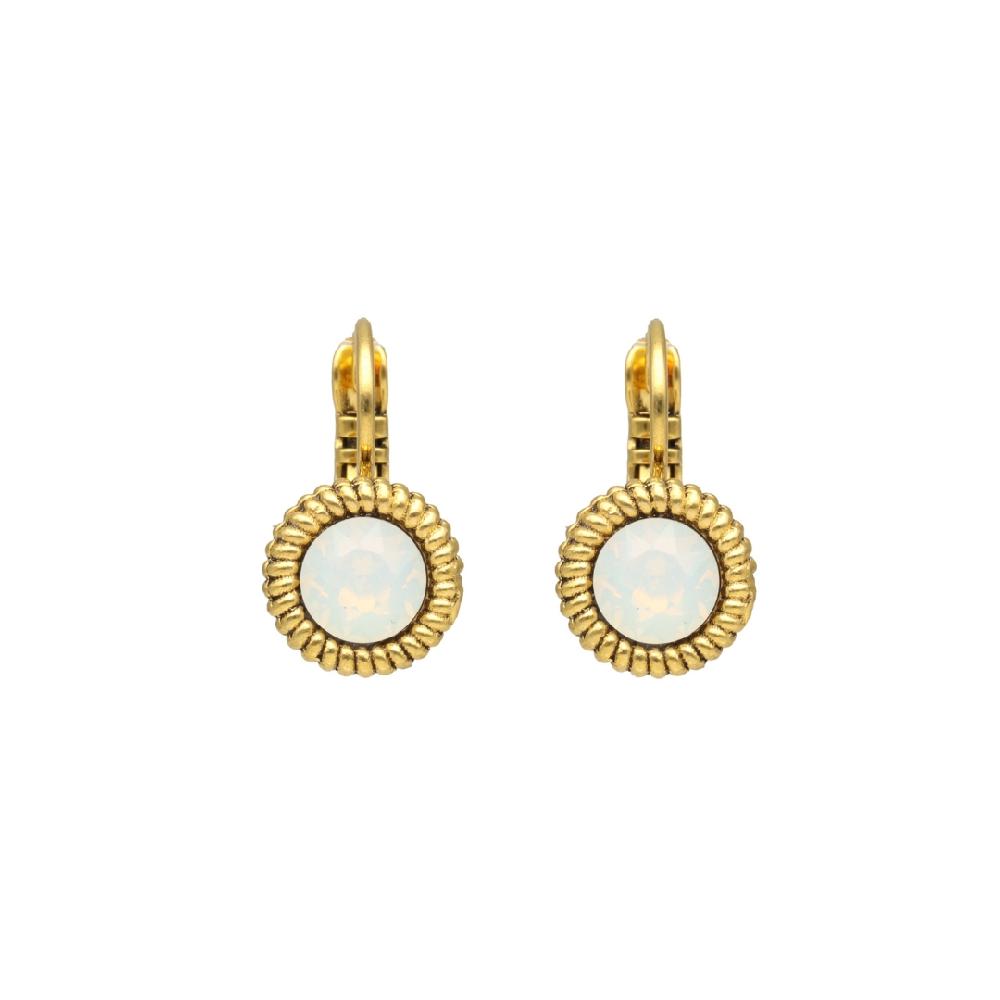 camps & camps oorbellen White Opal