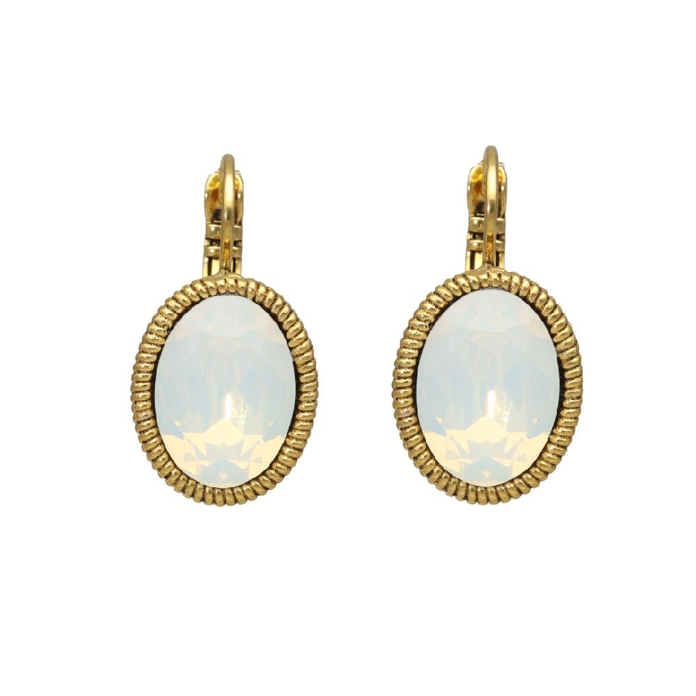 camps & camps oorbellen White Opal