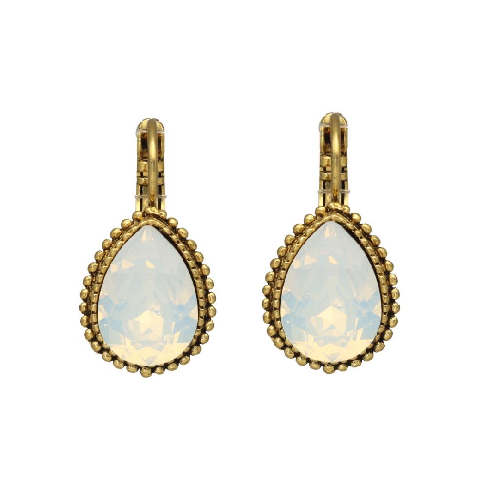 camps & camps oorbellen White Opal