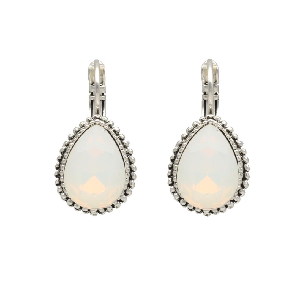camps & camps oorbellen White Opal
