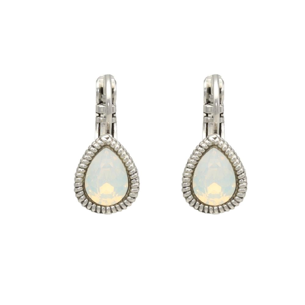 camps & camps oorbellen White Opal
