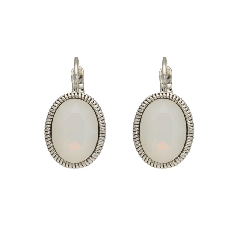 camps & camps oorbellen White Opal