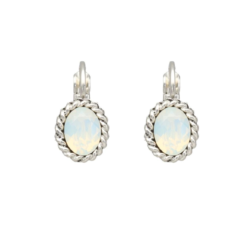 camps & camps oorbellen White Opal