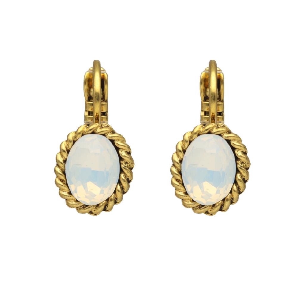 camps & camps oorbellen White Opal