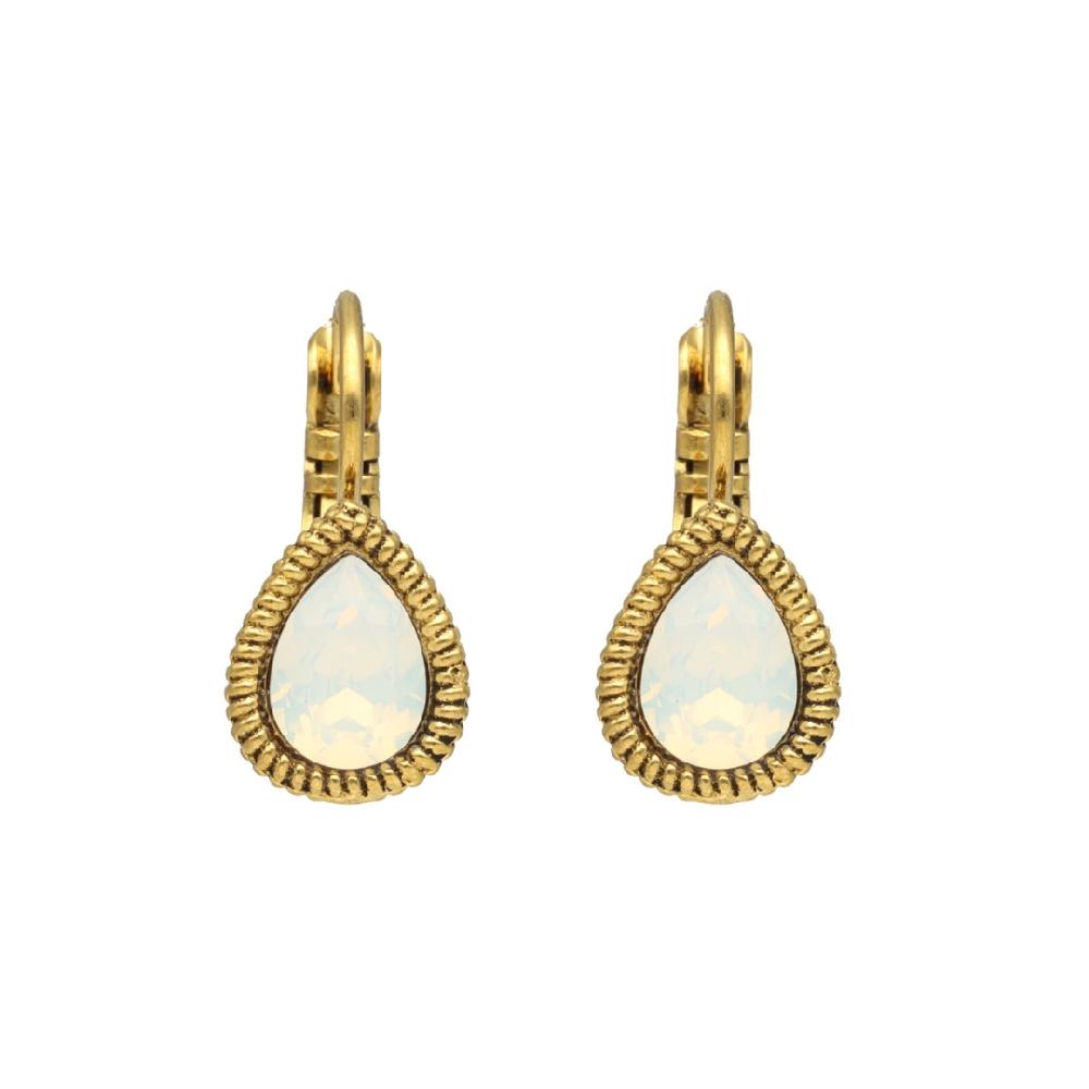 camps & camps oorbellen White Opal