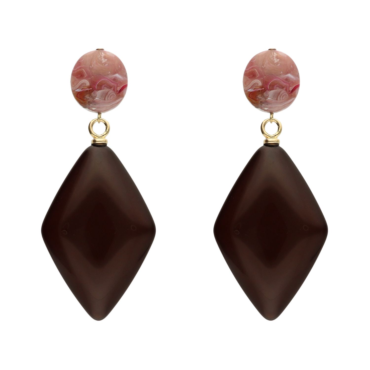 camps & camps oorhangers Big Diamond Shaped Earrings