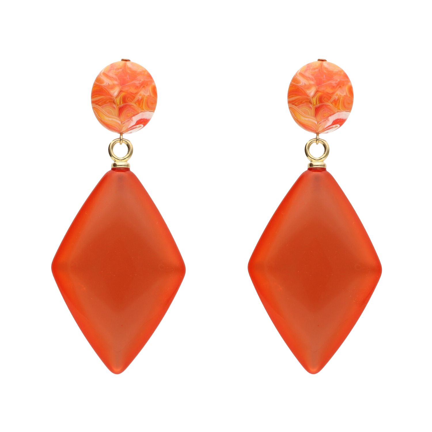 camps & camps oorhangers Big Diamond Shaped Earrings