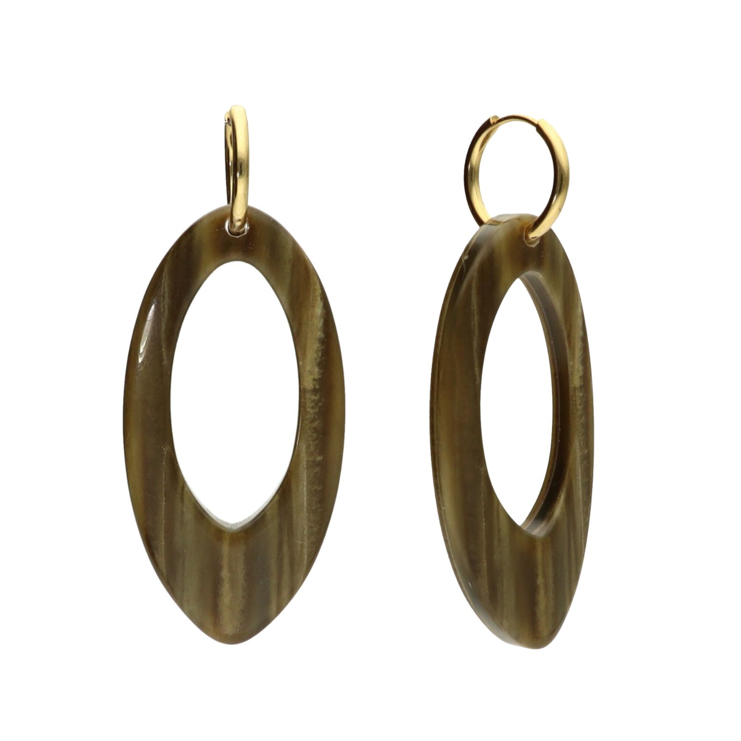 Camps & Camps Oorhangers Big Oval Earrings