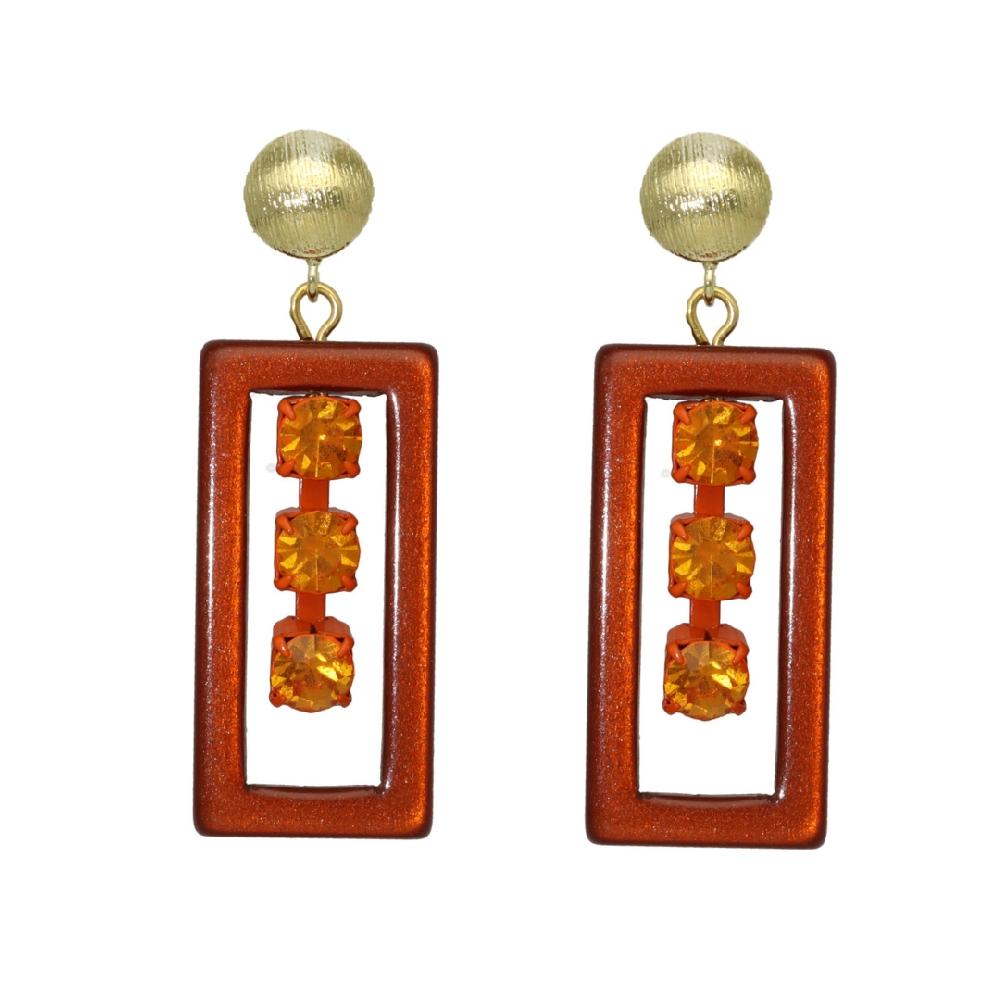 camps & camps oorhangers Chique Square Earrings