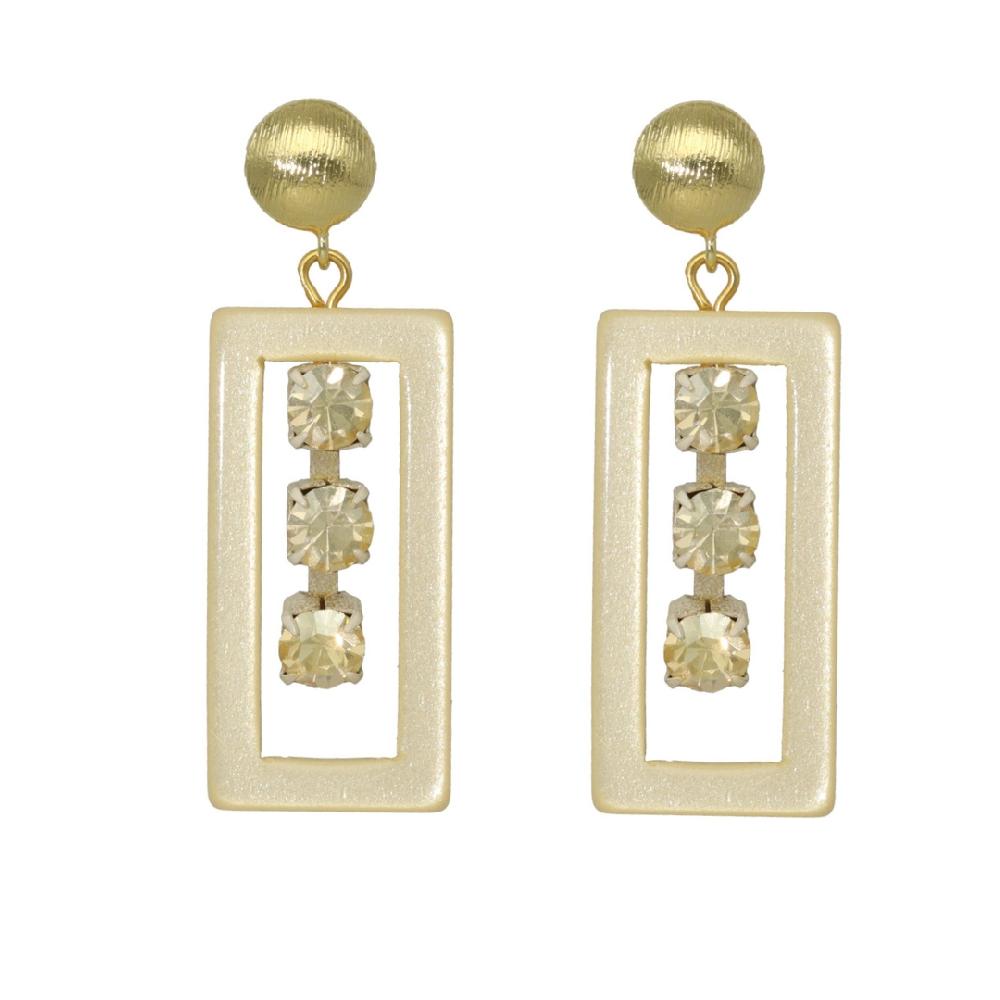 camps & camps oorhangers Chique Square Earrings