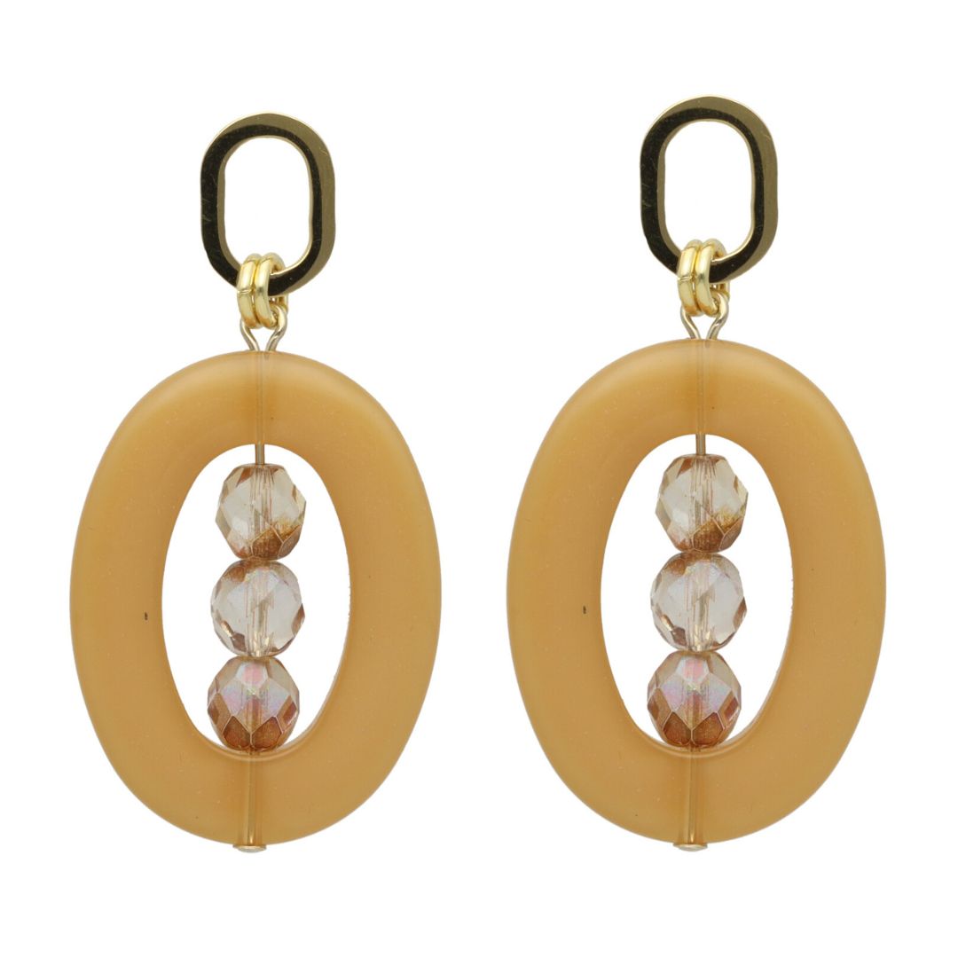 camps & camps oorhangers Chunky Oval Earrings