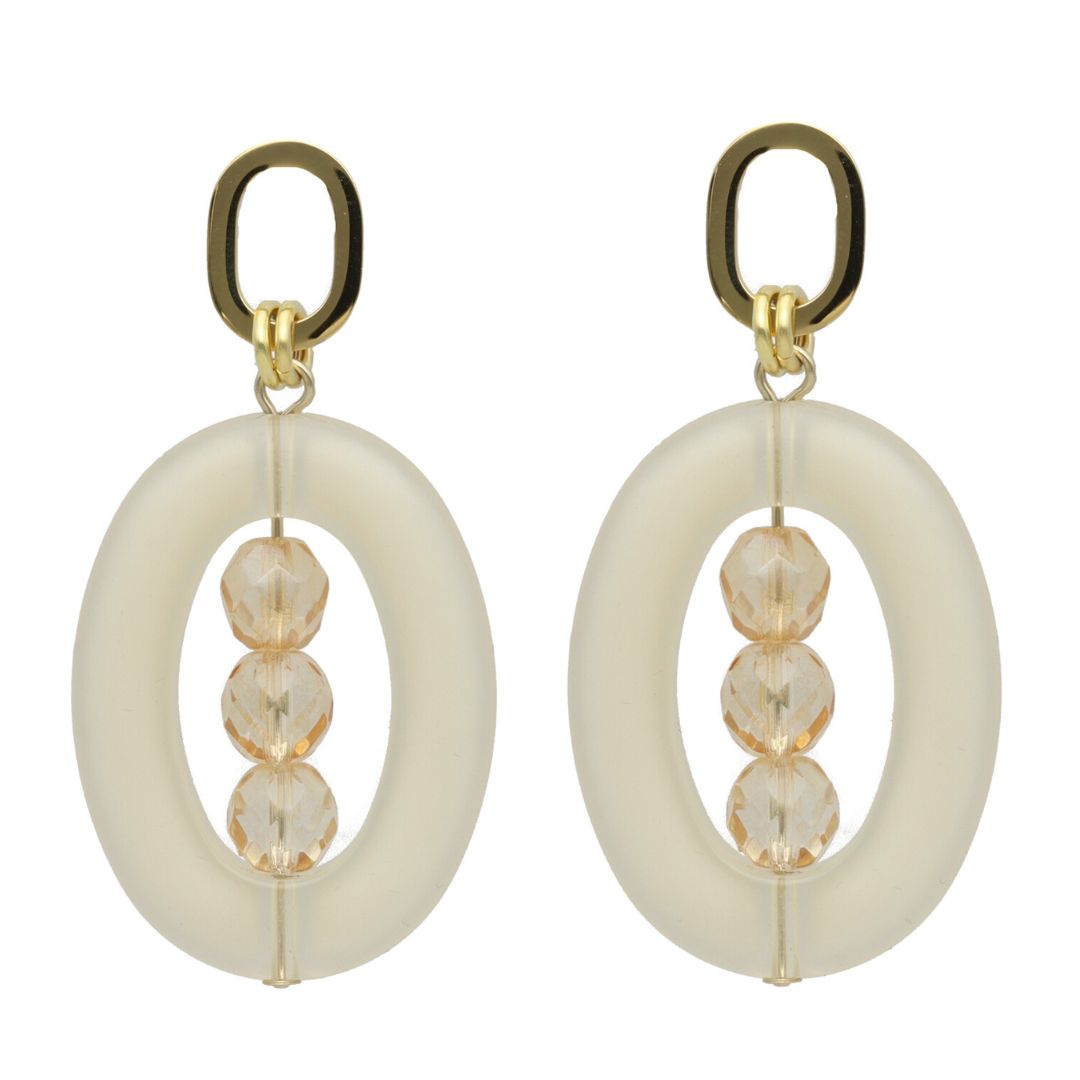 camps & camps oorhangers Chunky Oval Earrings