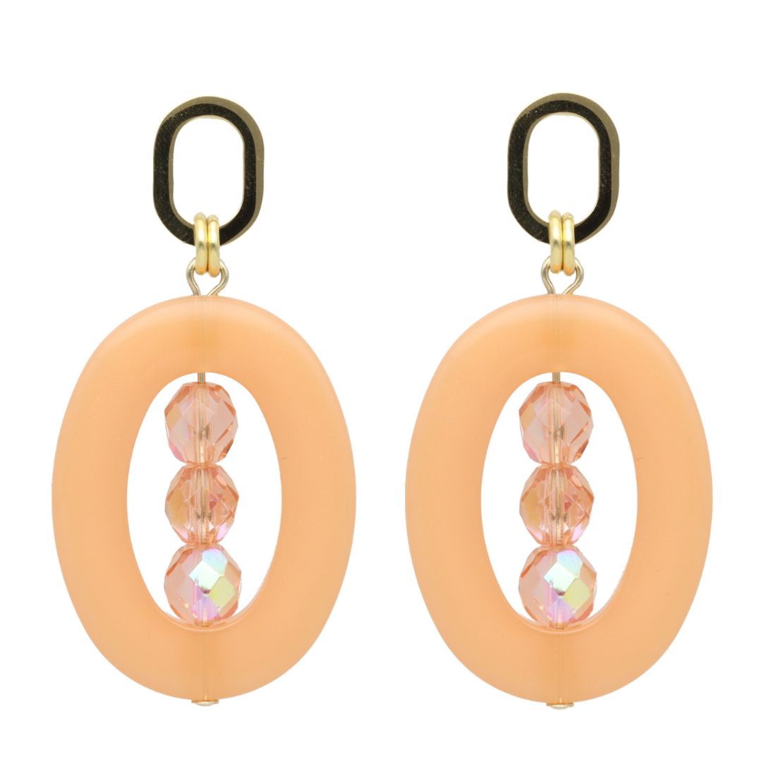 camps & camps oorhangers Chunky Oval Earrings