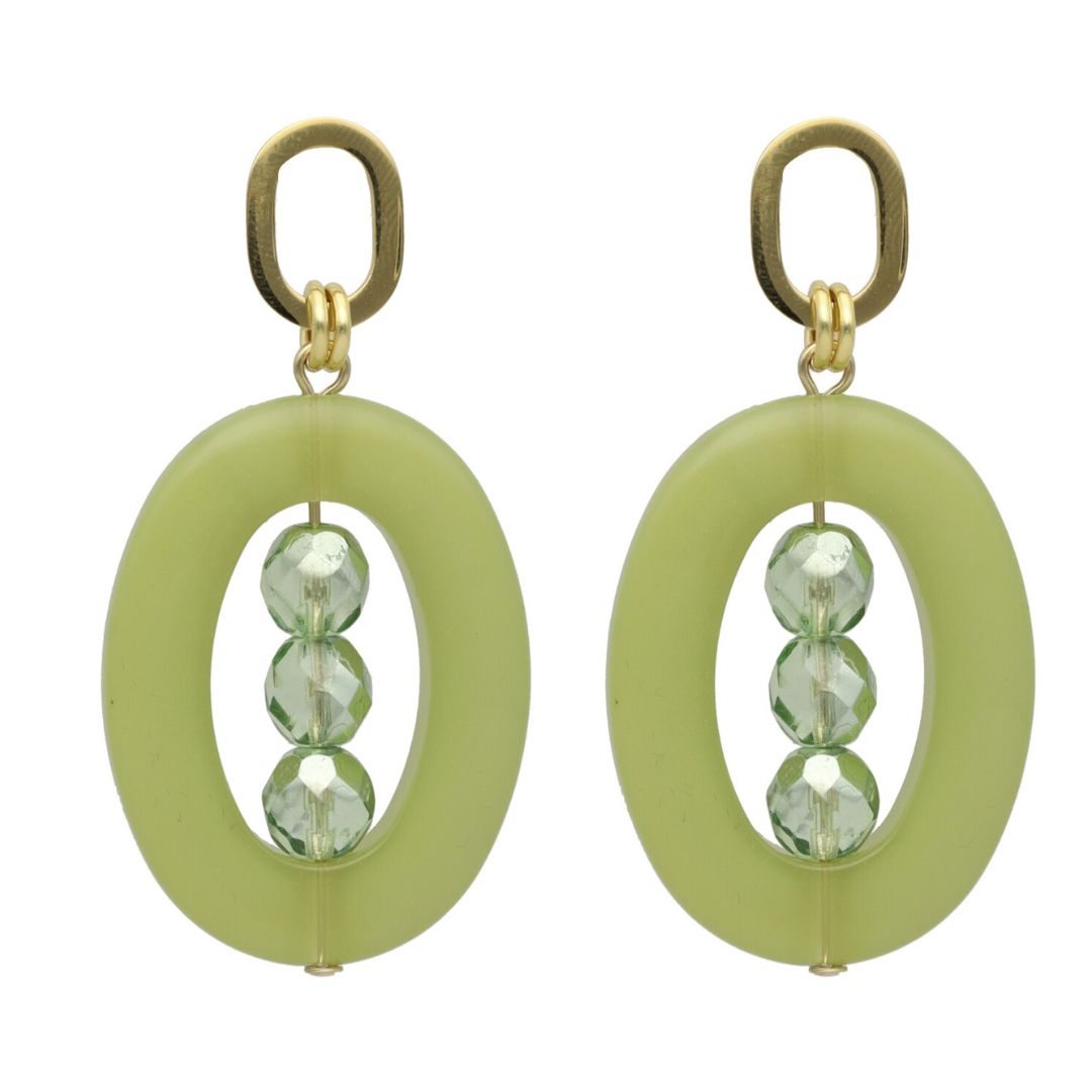 camps & camps oorhangers Chunky Oval Earrings