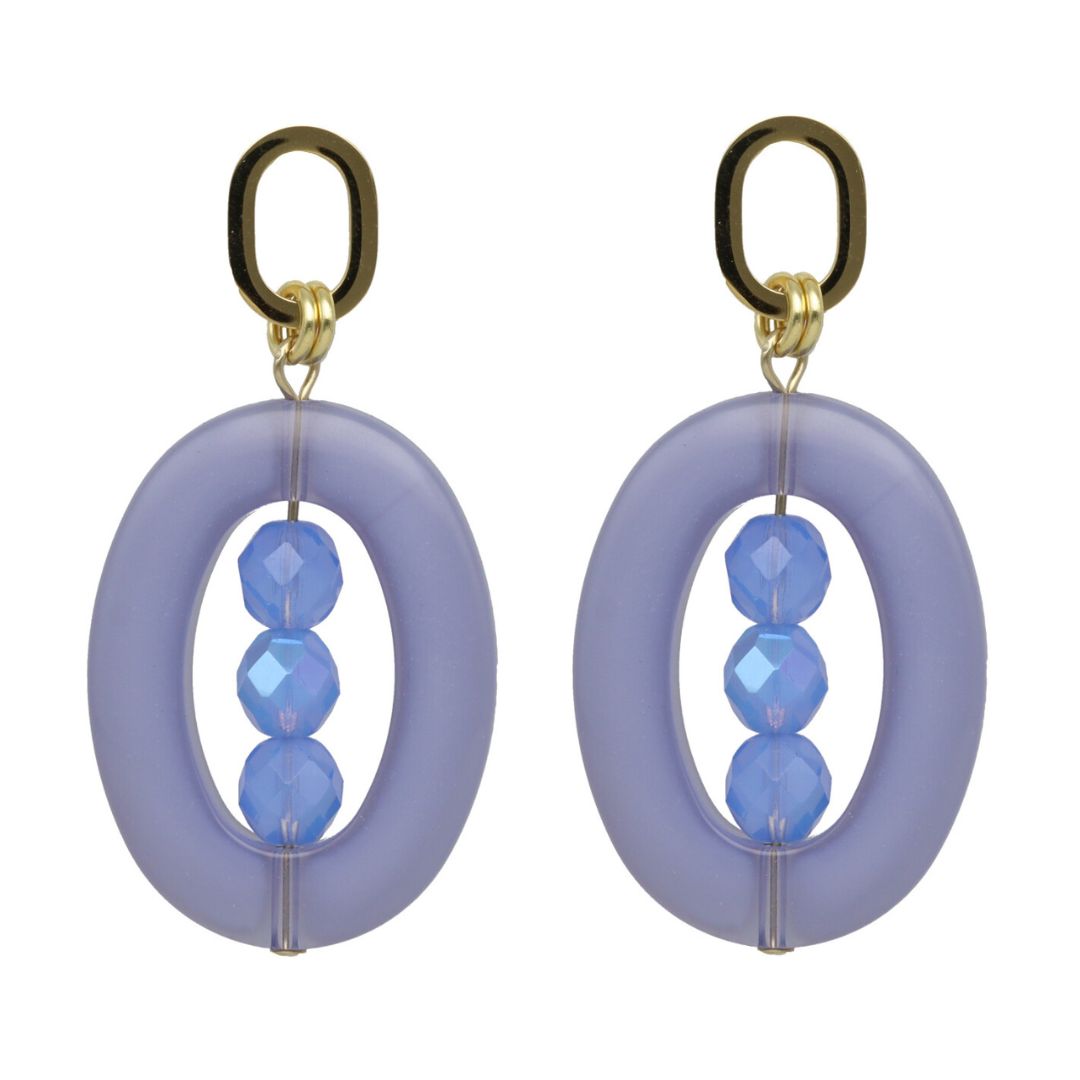 camps & camps oorhangers Chunky Oval Earrings