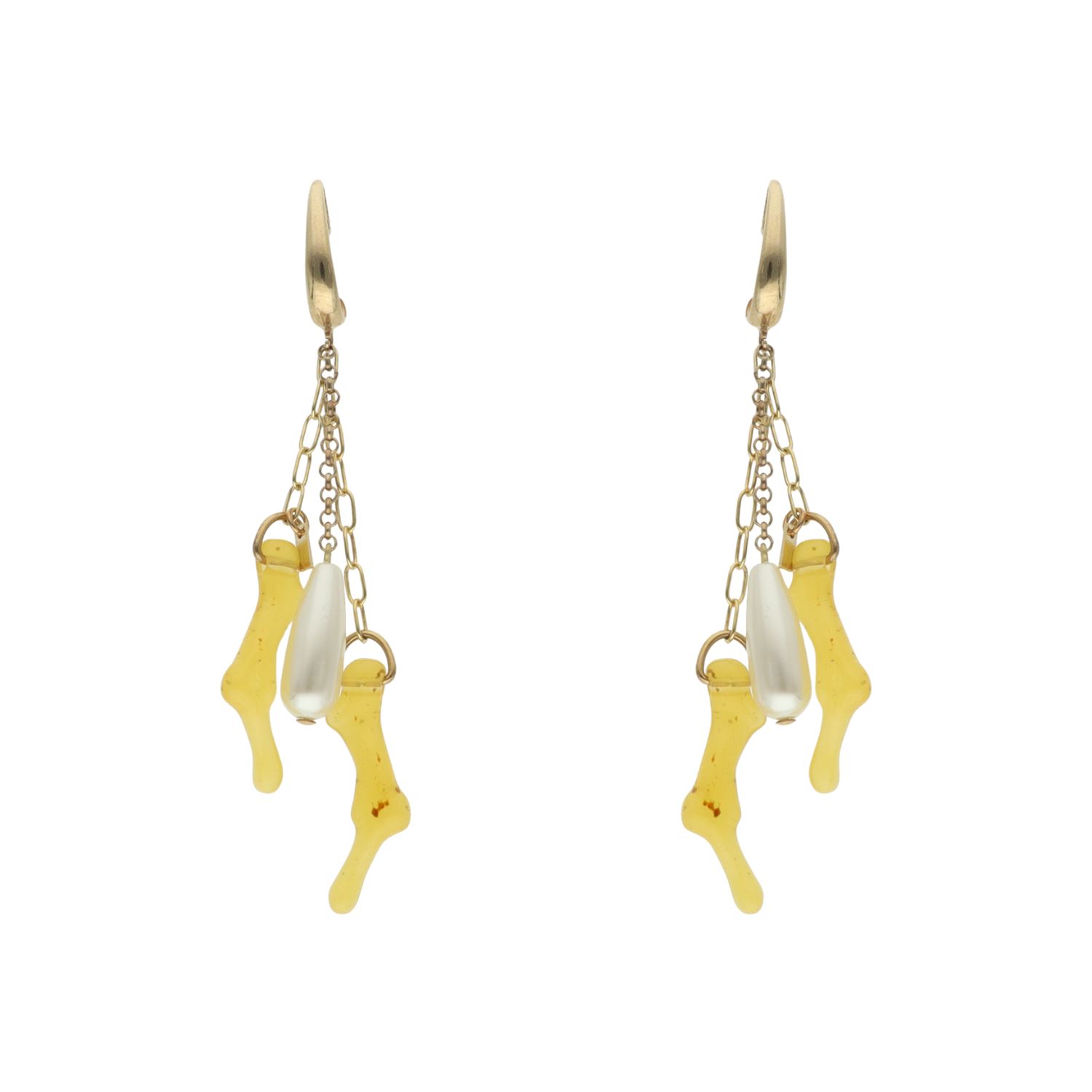 camps & camps oorhangers coral pearl reef earrings