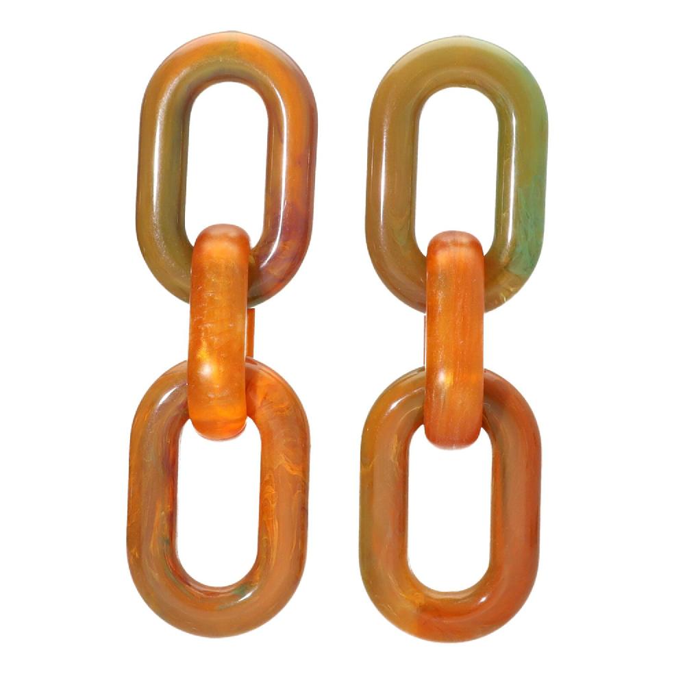 Camps & Camps Oorhangers Double Oval Chain