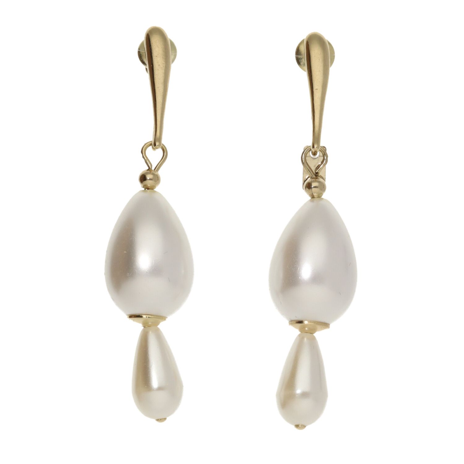 camps & camps oorhangers Double Pearl Droplet