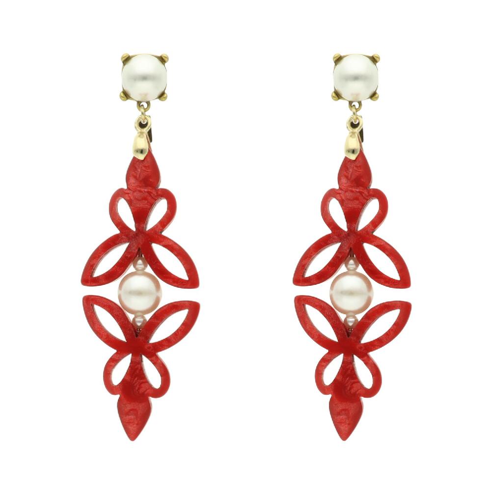 camps & camps oorhangers Filigrain Pearl Earrings