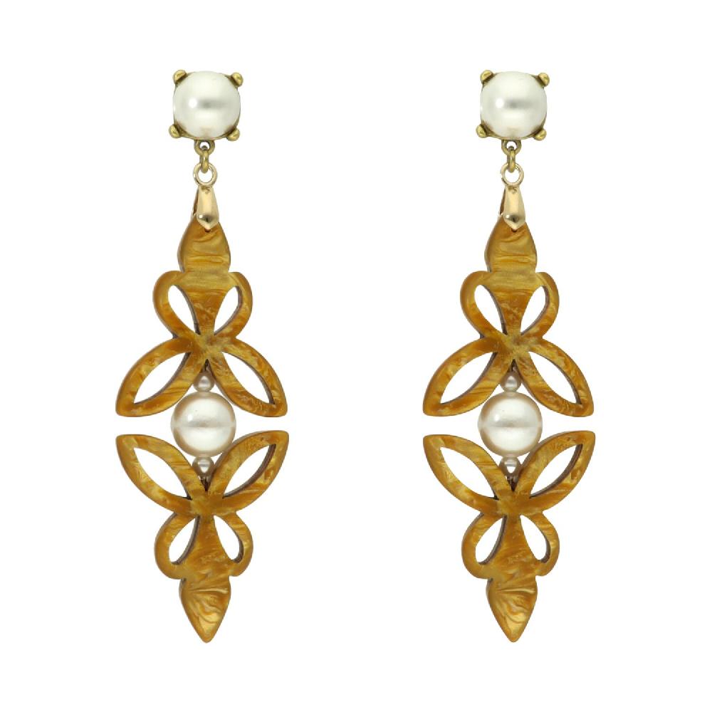 camps & camps oorhangers Filigrain Pearl Earrings