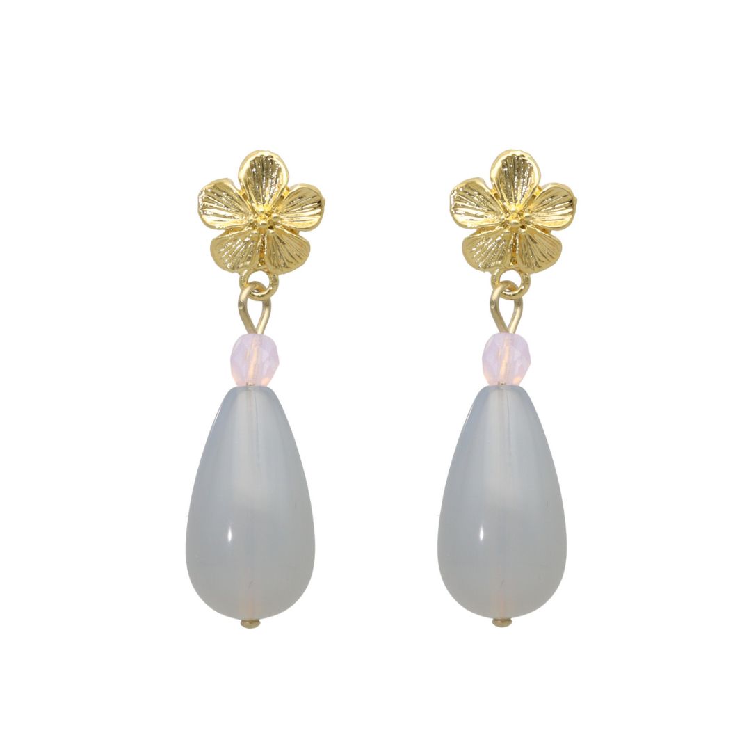 camps & camps oorhangers Flower Droplet Earrings