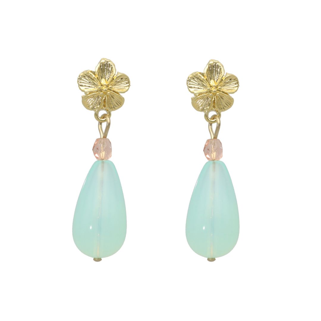 camps & camps oorhangers Flower Droplet Earrings