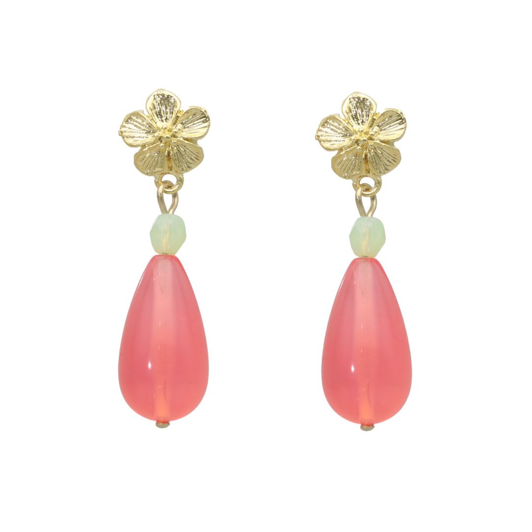 camps & camps oorhangers Flower Droplet Earrings