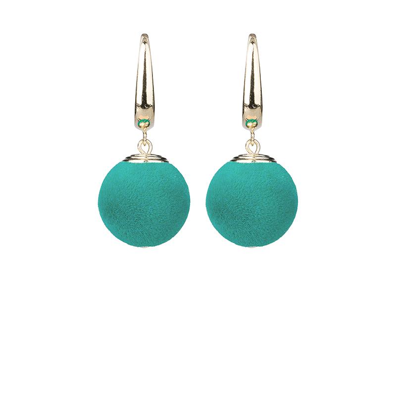 camps & camps oorhangers funky green velvet globe