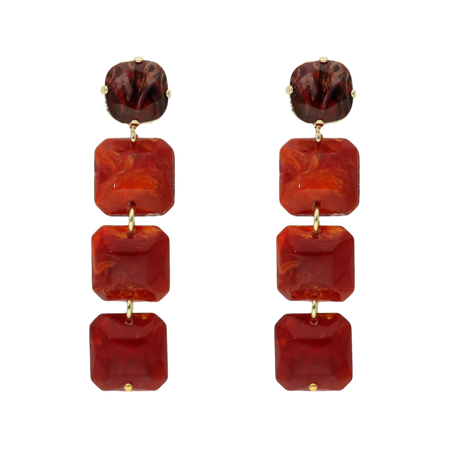 camps & camps oorhangers Marble Pebble Earrings