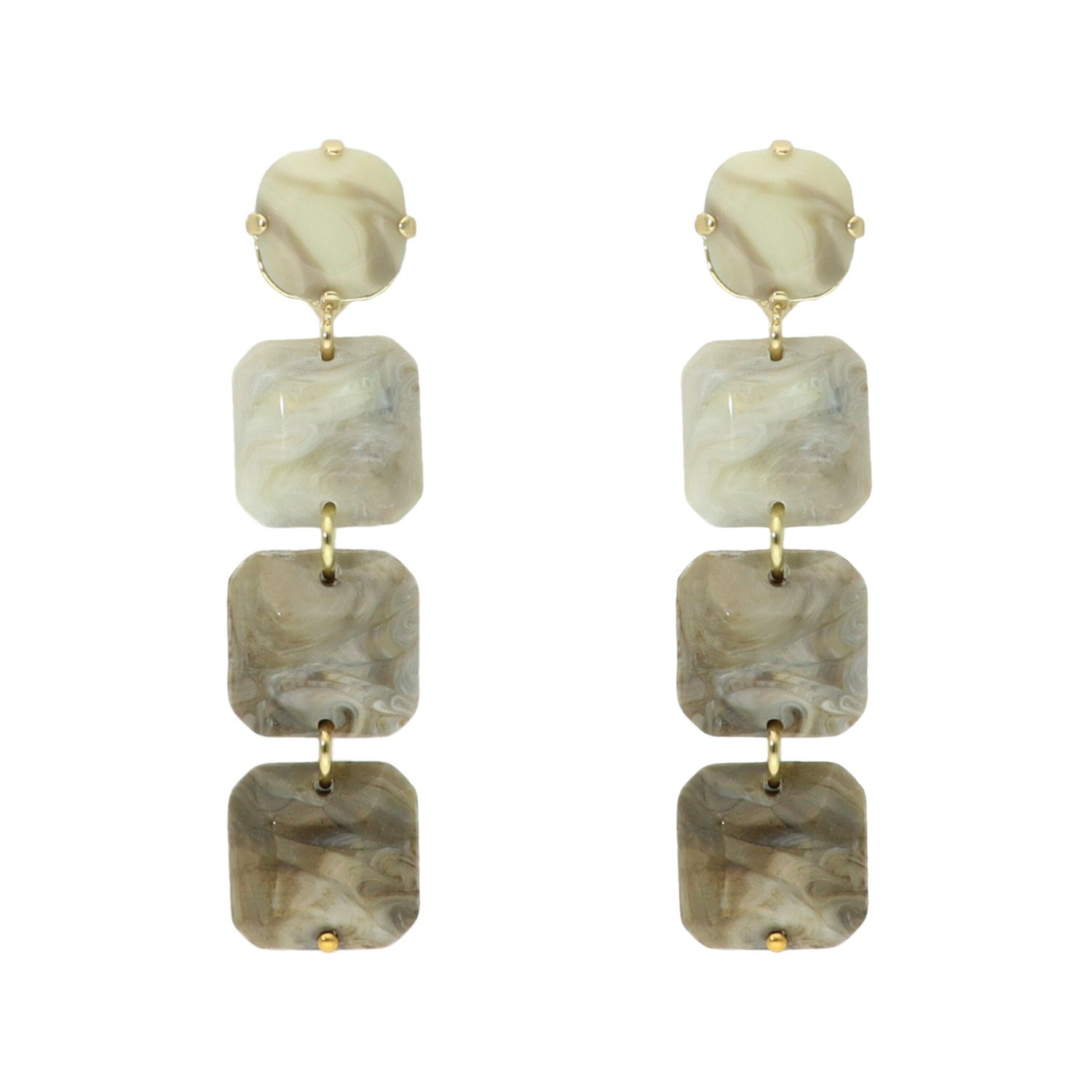 camps & camps oorhangers Marble Pebble Earrings