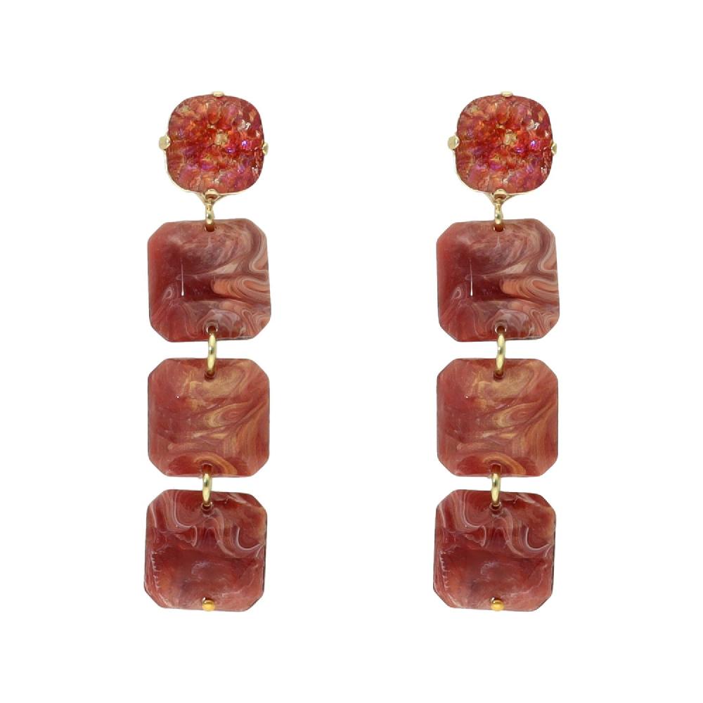 camps & camps oorhangers Marble Pebble Earrings