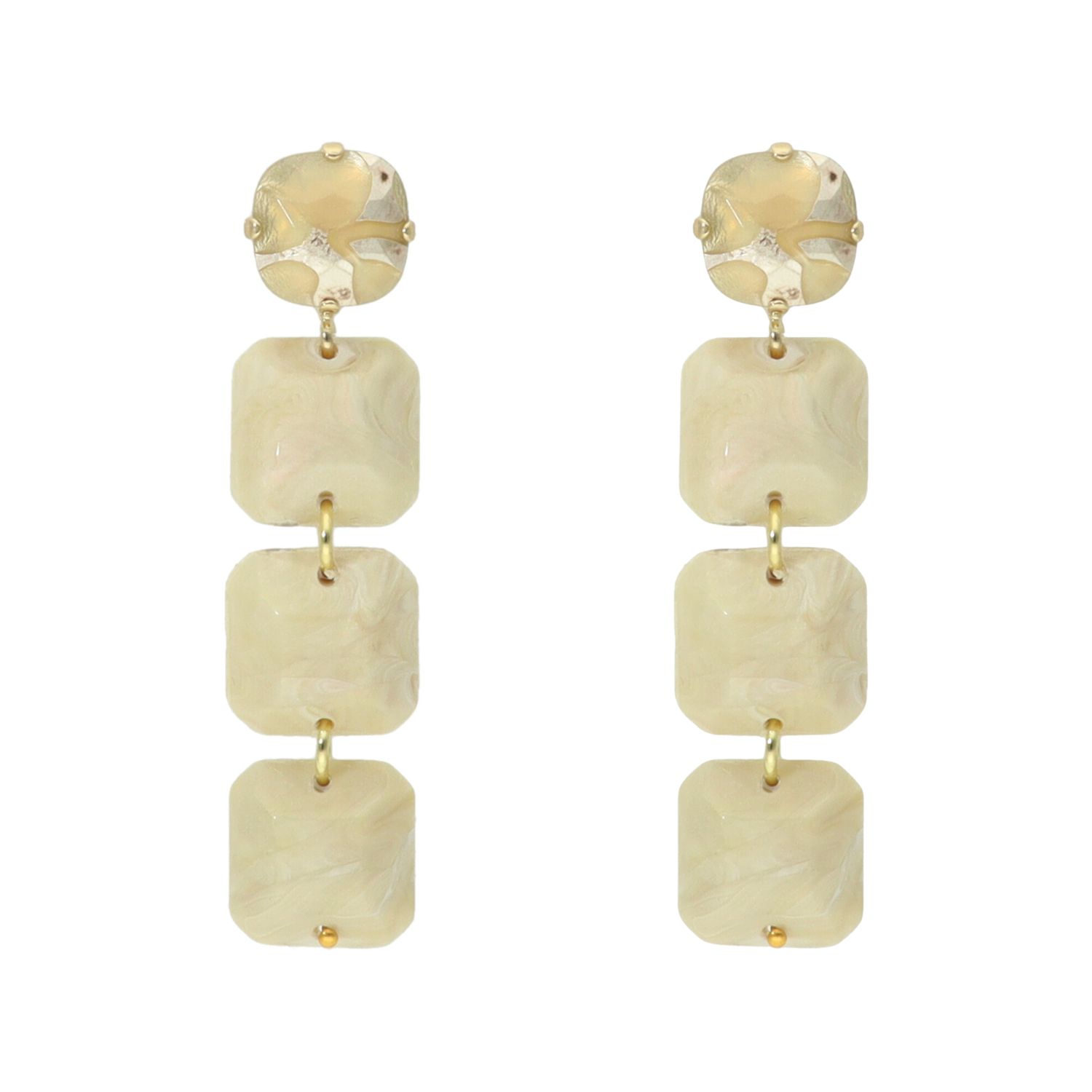 camps & camps oorhangers Marble Pebble Earrings