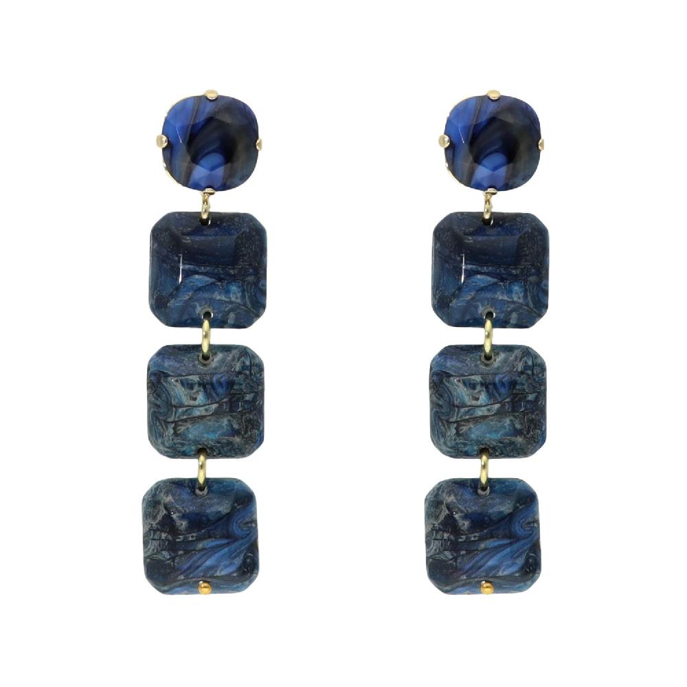 camps & camps oorhangers Marble Pebble Earrings