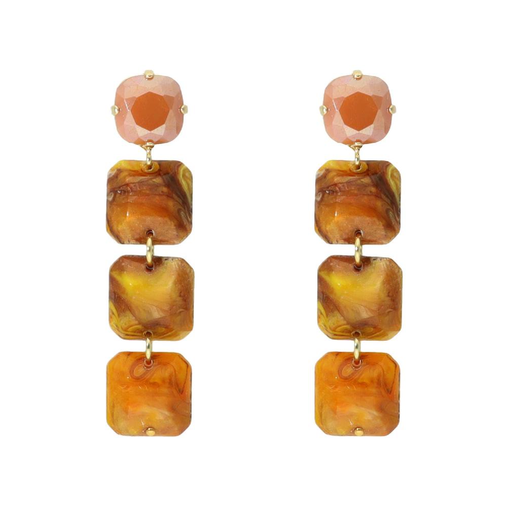 camps & camps oorhangers Marble Pebble Earrings