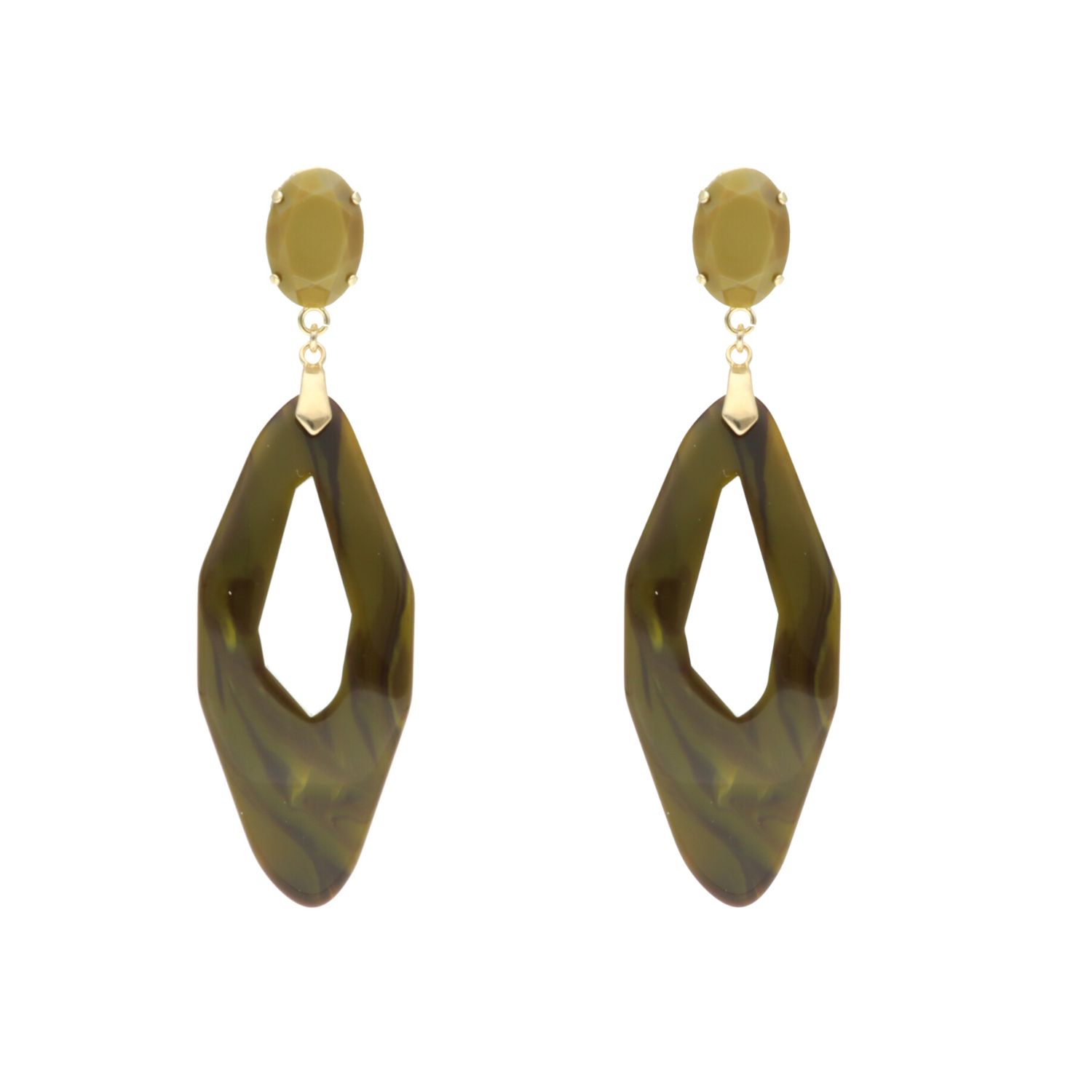 camps & camps oorhangers Marbled Droplet Earrings