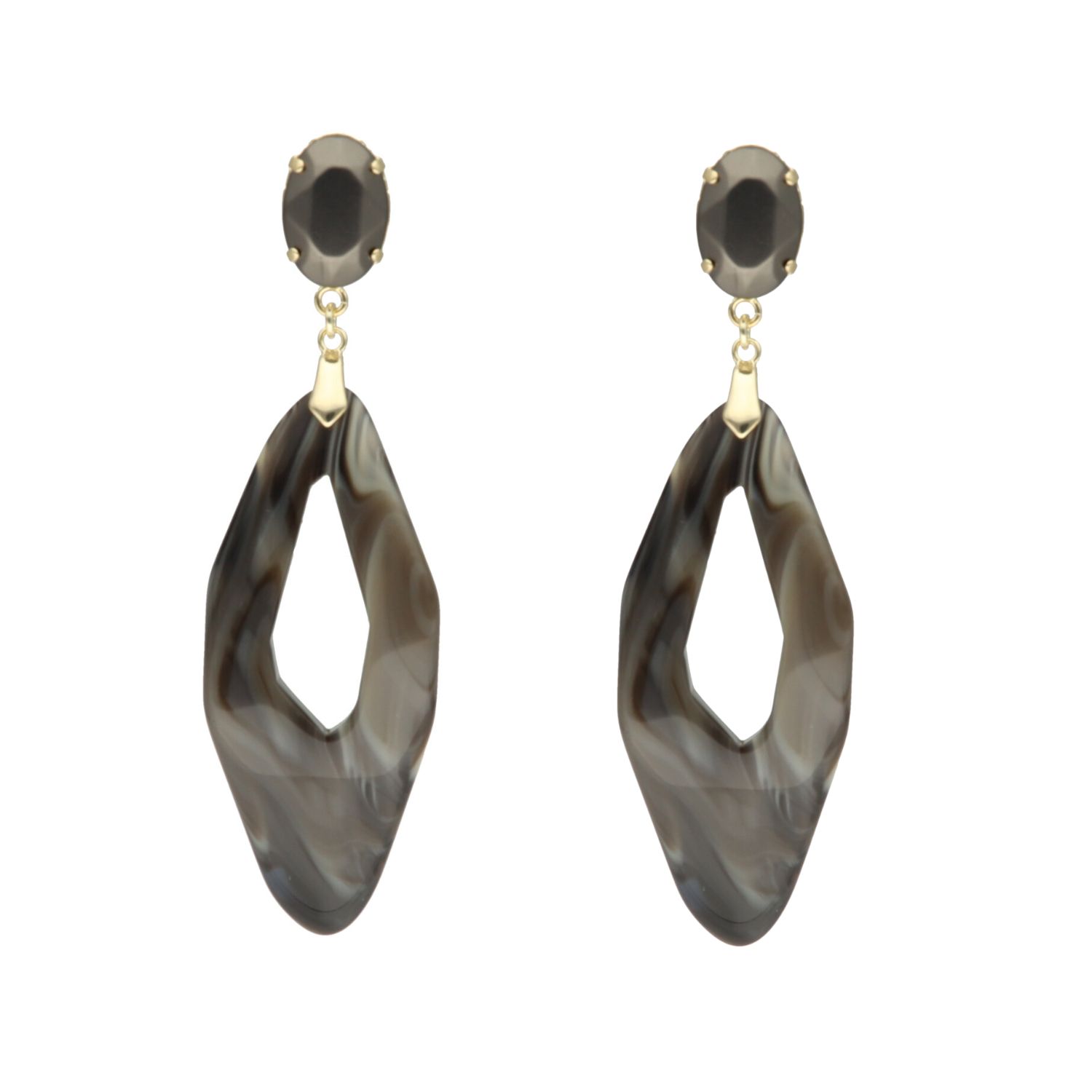camps & camps oorhangers Marbled Droplet Earrings