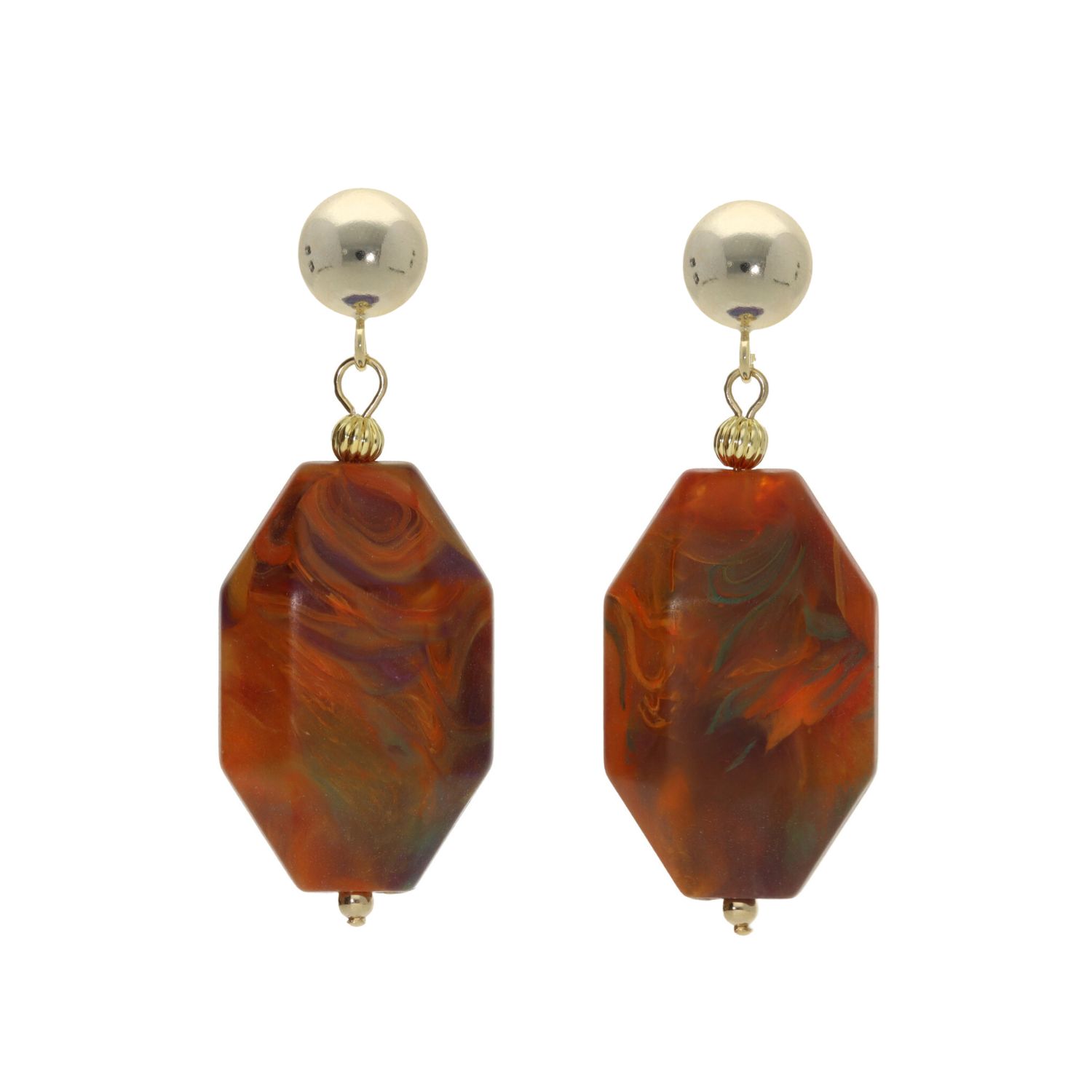 camps & camps oorhangers Matte Chuncky Gem Dangling