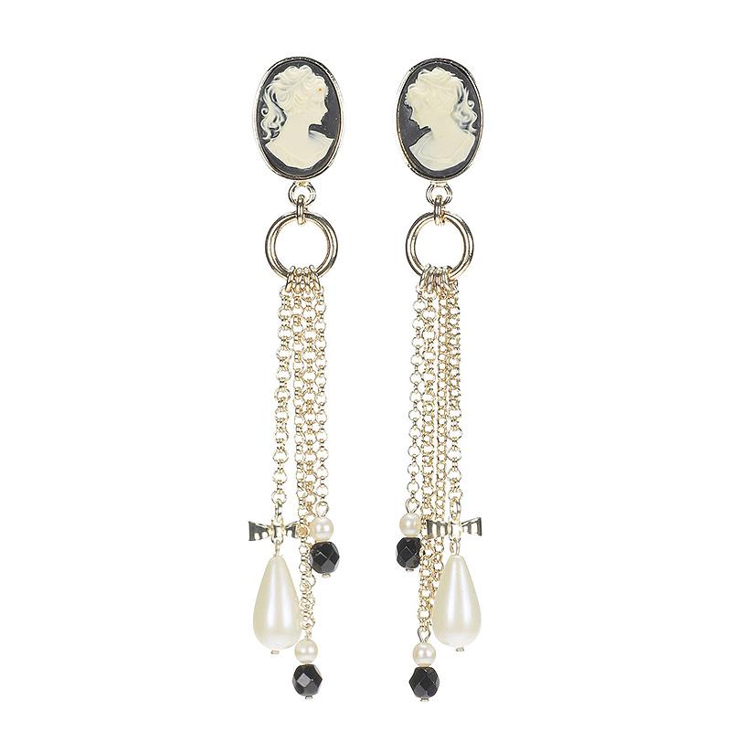 camps & camps oorhangers onyx cameo statement