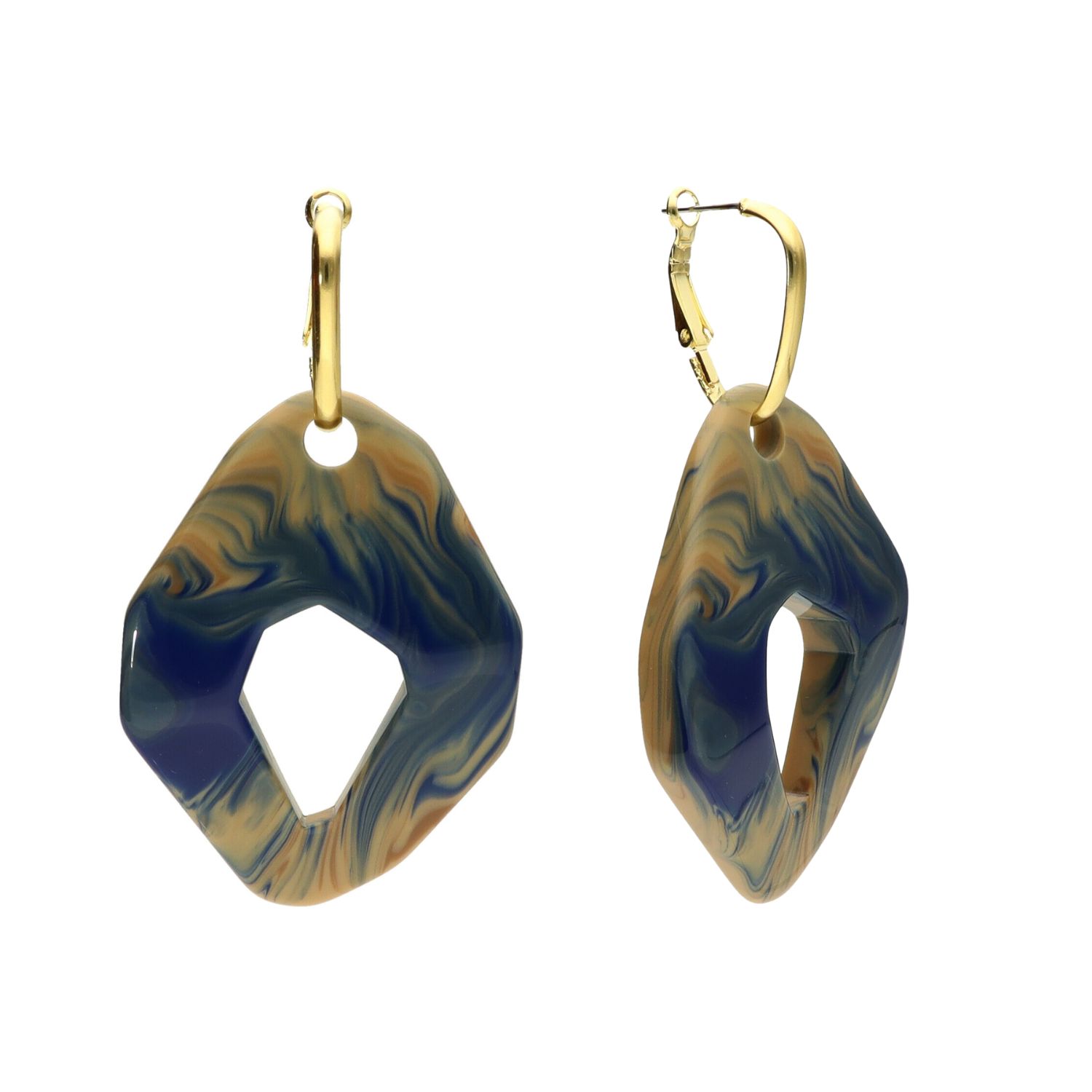 camps & camps oorhangers Organic Marbled Earrings