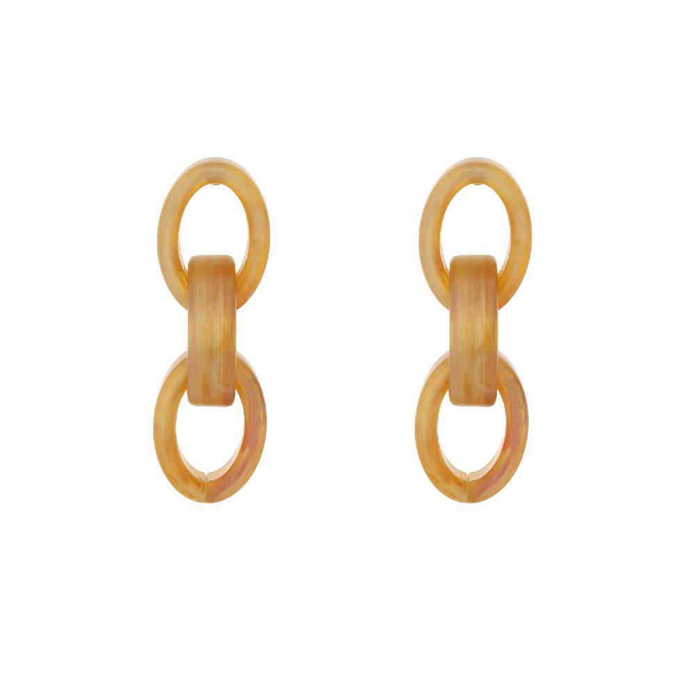 camps & camps Oorhangers Oval Double Resin Link