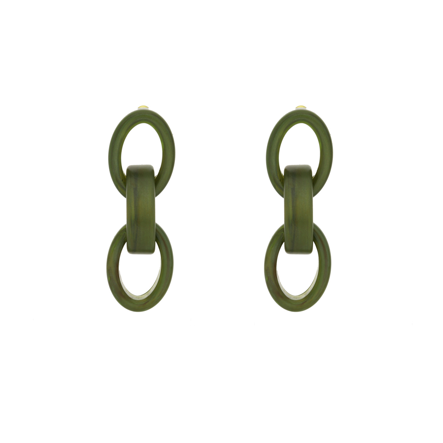 camps & camps Oorhangers Oval Double Resin Link
