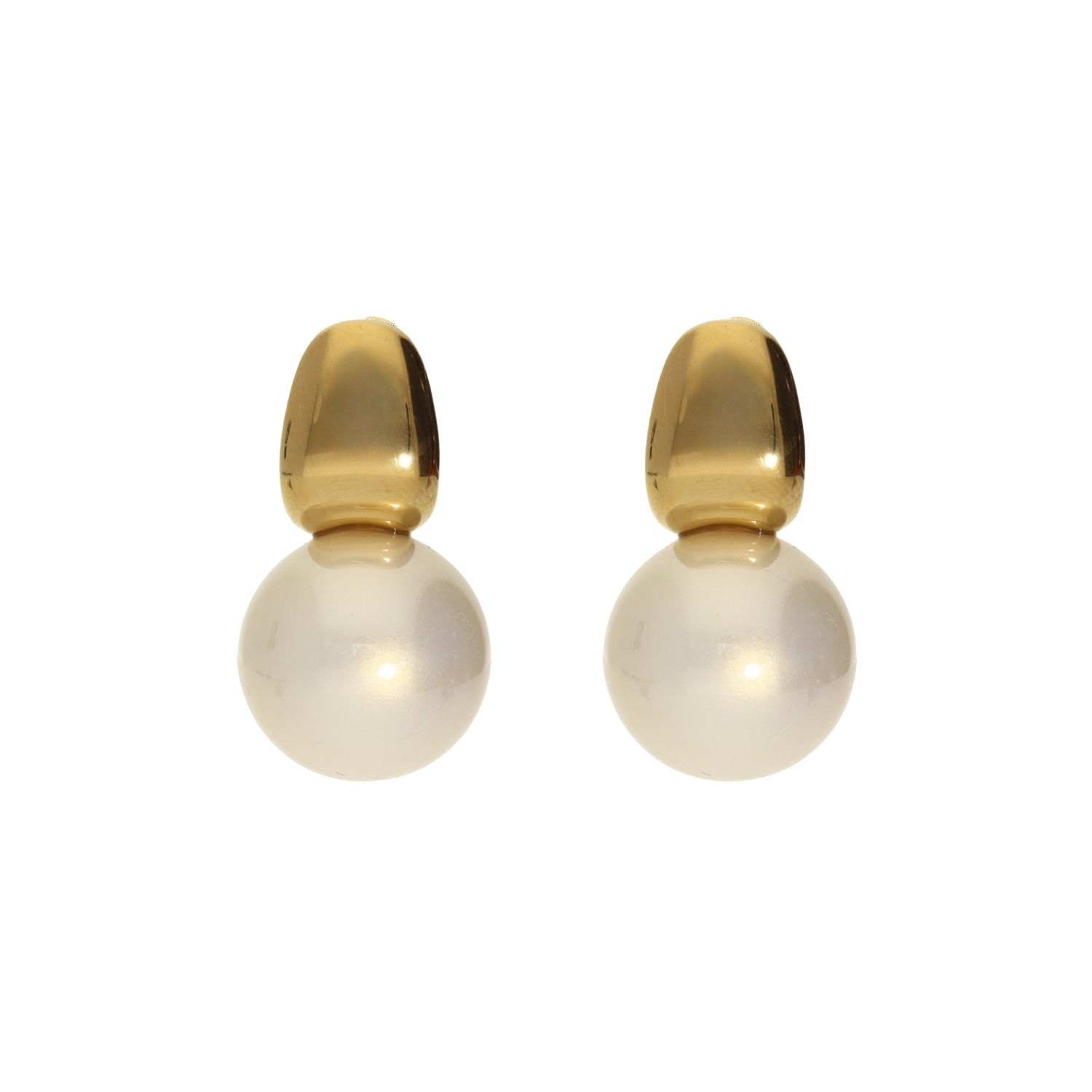 camps & camps oorhangers Oval Pearl Earrings