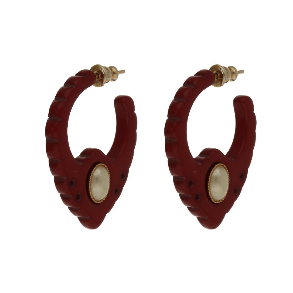 camps & camps Oorhangers pearly burgundy