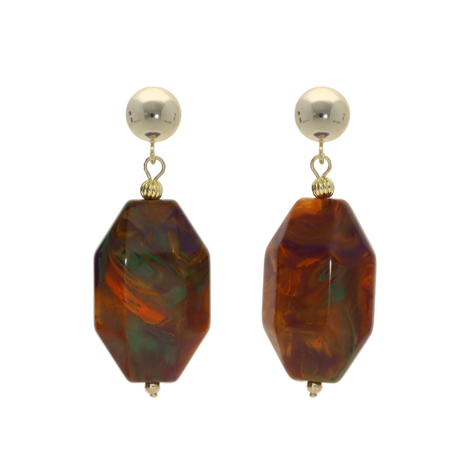 camps & camps oorhangers Shiny Chuncky Gem Dangling